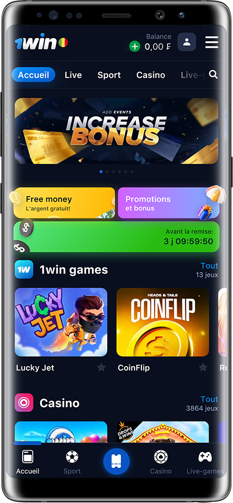 1win Mobile Apps pour Android et iPhone