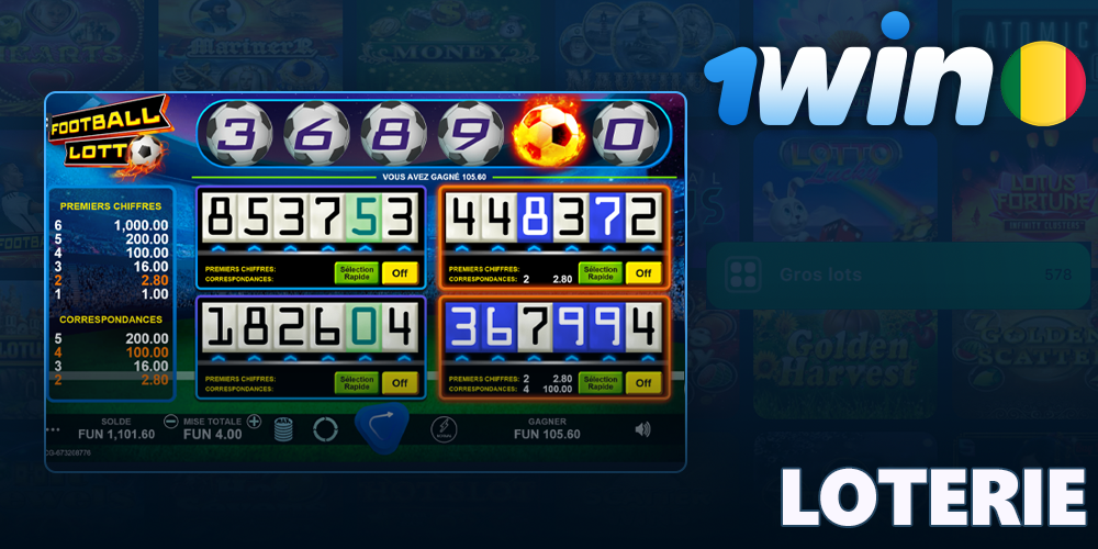 Jouez aux loteries sur le casino en ligne 1Win