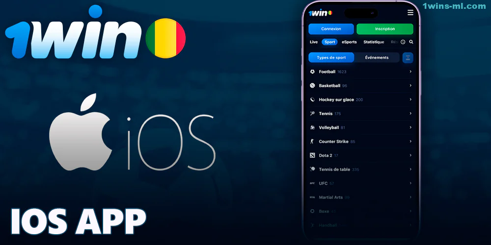 1Win applications mobiles pour iOS